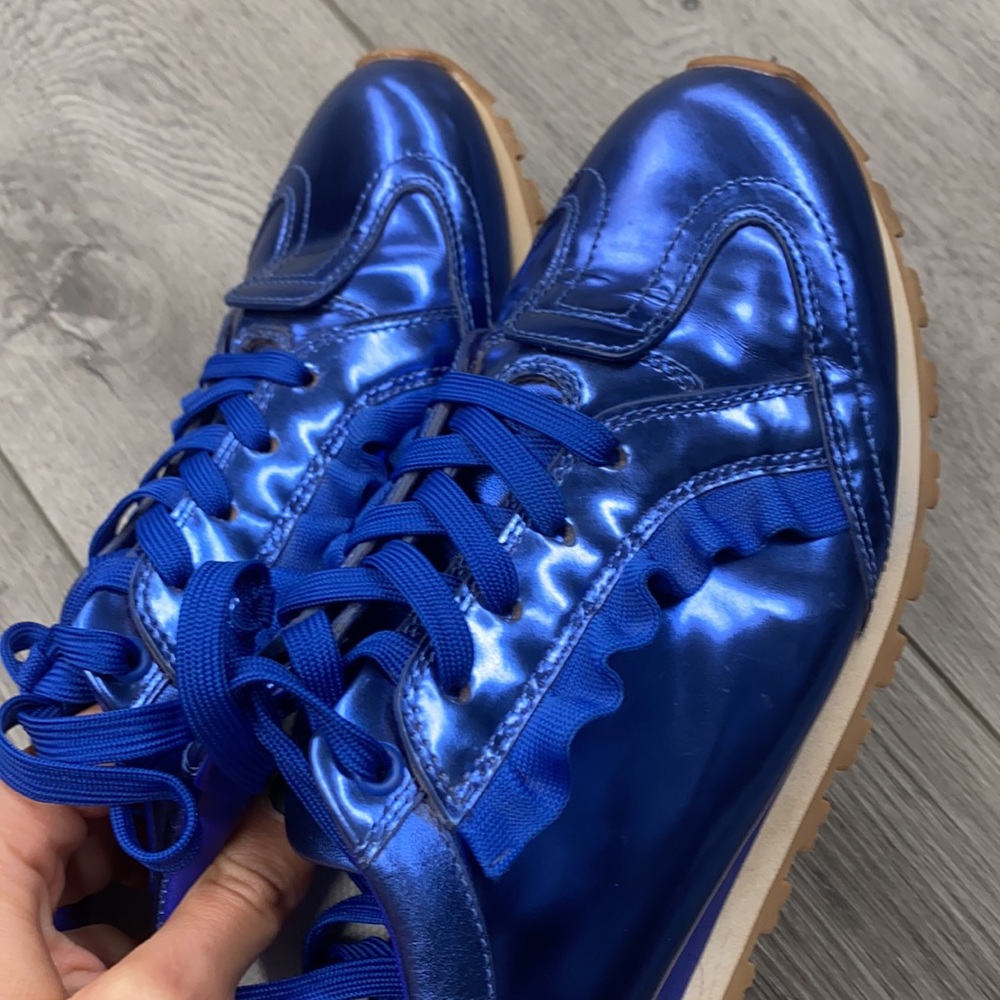 Tory Burch Metallic Blue Sneakers - Picture 6 of 6